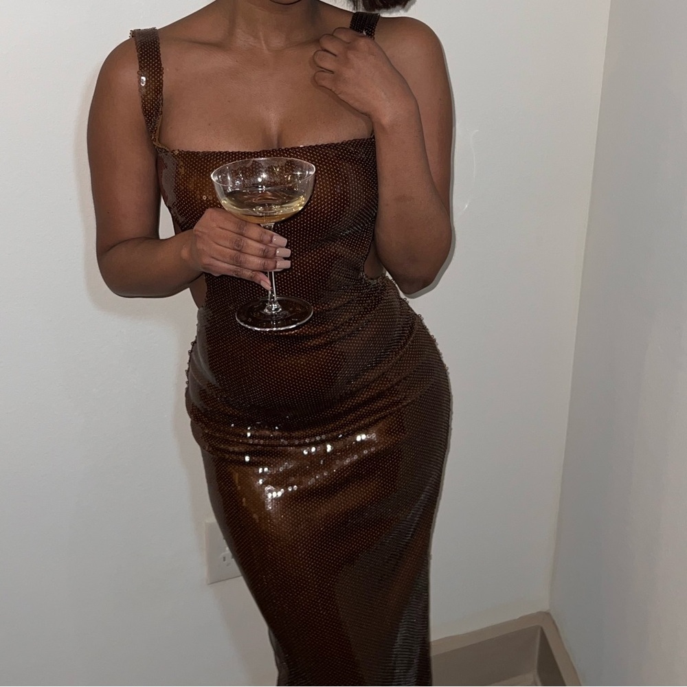 Meshki Adoria Sequin Cut Out Dress